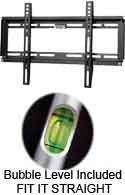 Lorenzo Porsche Carbon Black Easy Installation Ultra Slim Flat Panel LCD TV Wall Mount Bracket up to 37"