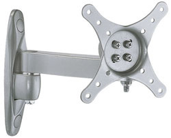 Single Arm TFT/LCD Silver Swivel Wall Mount