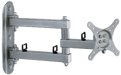 TFT/LCD Silver Double Arm Swivel Wall Mount (Available Only in Black)