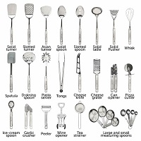 Add a review for: Premium 29pc Stainless Steel Kitchen Cooking Utensil Set Non-Stick Silicone
