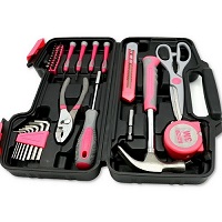 Add a review for: 39Pc Ladies Pink Tool Kit Set Hard Carry Case 