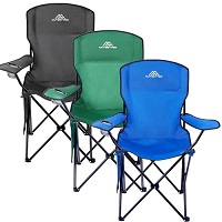 EFG Camping Chair Lightweight Folding Portable with Cup Holder and Side Pocket Camp