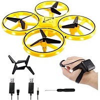Gesture Control Mini Drone RC Quadcopter Flying Toy Recharge Smart Watch Control