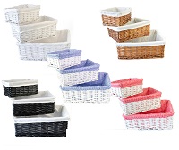 Add a review for: Wicker Storage Basket/Hamper With Lining In Small/Medium/Large Perfect Gift NEW 
