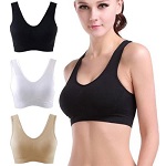 Add a review for: 3 x  NEW WOMENS LADIES SEAMLESS CROP TOP COMFORT BRA SPORTS VEST STRETCH SHAPEWEAR