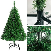 Artificial Christmas Tree Colorado Pine 4ft Metal Stand 100 LED Lights 1302 / EFG1156 + 6351