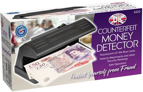 UV Ultraviolet Counterfeit Money Detector Detects Watermarks Security Markings 