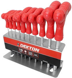 Add a review for: 10PC T-Handle Hex Allen Key Set Strong CR-V With Key Holder Professional Pro DIY 