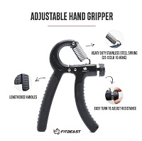 Add a review for: Hand Grip Strengthener Forearm Grip Workout Kit - 5 Pack Adjustable Hand Gripper, Finger Exerciser, Finger Stretcher, Exercise Ring & Stress Relief Grip Ball for Athletes and Musicians