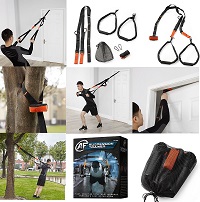 Add a review for: Suspension Trainer Training Straps Fitness Kit Strength Body Exercise Home Gym