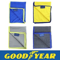 Add a review for: 12Pcs Goodyear Microfibre Car Cloth Set Wash Buff Cleaning Drying Towel 40x30cm