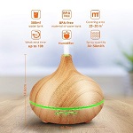 Add a review for: 300ml Fragrance Essential Oil Diffuser for Aromatherapy with Adjustable Mist Modes Humidifiers, Ultrasonic Aroma Diffusers with Auto Shut-off, 7 Colorful LED Lights for Baby Room, Home, Spa - Yellow Wood Grain 