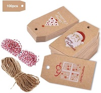 Add a review for: 100 Pack Christmas Gift Tags with Jute Twine