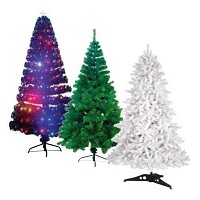Christmas Tree White Multicolour Artificial Pine with Candy Cane Lights &Stand