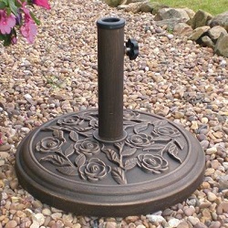 Add a review for: HEAVY DUTY METAL GARDEN PATTERNED PARASOL BASE PATIO