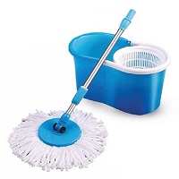 360 FLOOR MAGIC SPIN MOP BUCKET SET MICROFIBER ROTATING DRY HEADS WITH 2 HEADS 