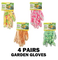 Add a review for:  4 Pairs Ladies Garden Gloves Gardening Latex Coated Non Slip Medium (8) 1Size UK