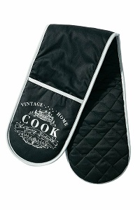 Add a review for: Black Double Oven Gloves 100% Cotton Mitt 5100072