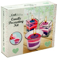 15-28190 Create Your Own Candle / Candle Decorating Gift Set Kit Ar Craft - Glass / Sand