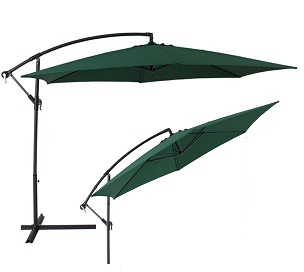 Add a review for: 3.5m Aluminium Cantilever Garden Parasol green + UV Protection + Stand