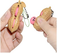 Add a review for:  Four Squeezey Peanut Stress Keychain Toys
