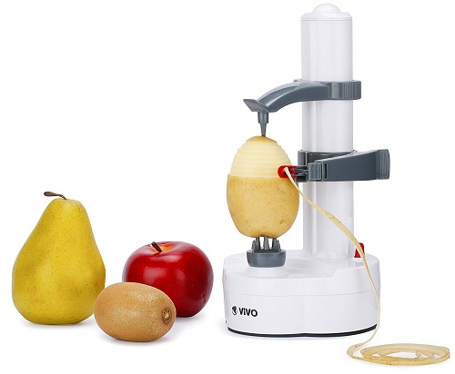Vivo  Automatic Electric Fruit Veg Vegetable Apple Potato Peeler Slicer Cutter Kitchen Tools Utensil Hygenic Waste Reduction 