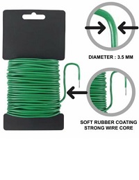 Add a review for:  12M Plant Twine Green Soft Flexible Bendy Garden Support Wire Cable Twist Tie