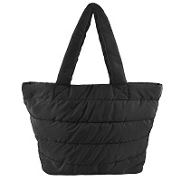 Add a review for: Padded Shoulder Bag Large Puffer Tote Style Quilted Bags Light Weight Black
