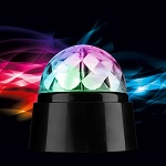 Vivo  360 Rotating Disco Light DJ Party Crystal Ball Diamond Effect Xmas Birthday New Year RGB