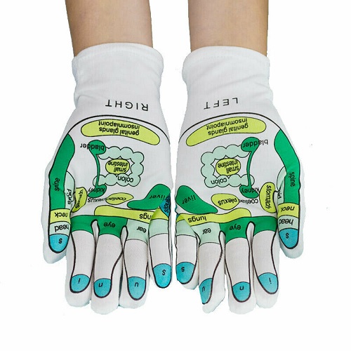 1 Pair of Reflexology Gloves Acupressure Acupuncture Chinese Natural Healing 