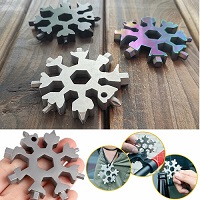 Add a review for: 18MT - 18 In 1 DIY Stainless Multi-Tool Portable Snowflake Shape Key Chain Screwdriver