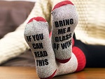 Add a review for: Pair of Bring me WIne socks