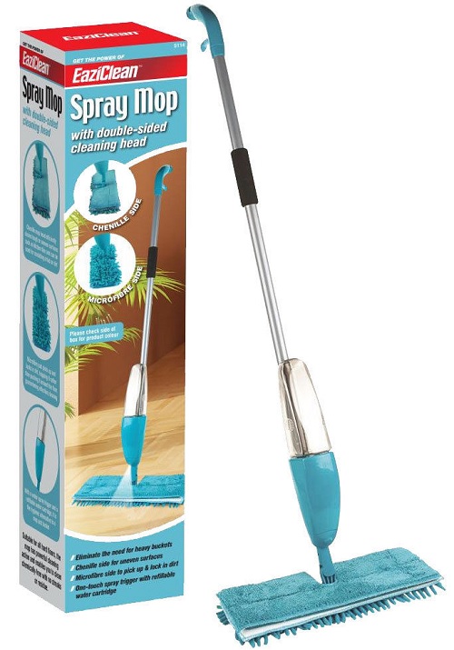 Hard Floor Spray Mop Water Spraying Cleaner Microfibre Cleaning Pad Wood Tiles