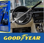 Goodyear GY900160 Heavy Duty Steering Wheel Lock with Emergency Glass Breaker and 2 Keys 