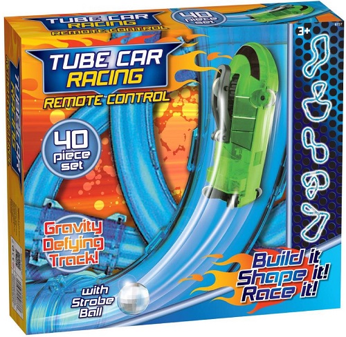 Tube Racer Deluxe Racing Track Car Set 40 Pieces Kids Pack, Christmas Zoom Toys
