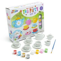 Add a review for: Paint Your Own Tea Set Painting Craft Set Cups Saucer Milk Jug Party Activity
