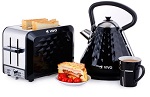 Add a review for: ViVo 3000W 1.7L Diamond Electric Kettle and 2 Slice Wide Slot Toaster Set Luxury