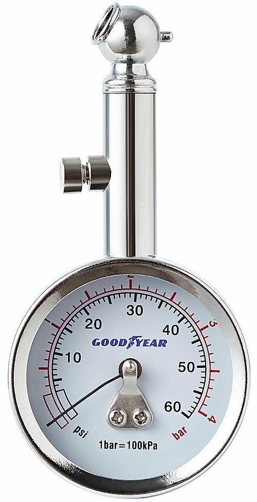 Professional Tyre Pressure Gauge Air Measurement PSI/BAR Release Button Car Bike