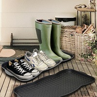 Add a review for: Multi Purpose Plastic Shoe Tray Wellies Boots Garden Plants Pet Home Door Tray