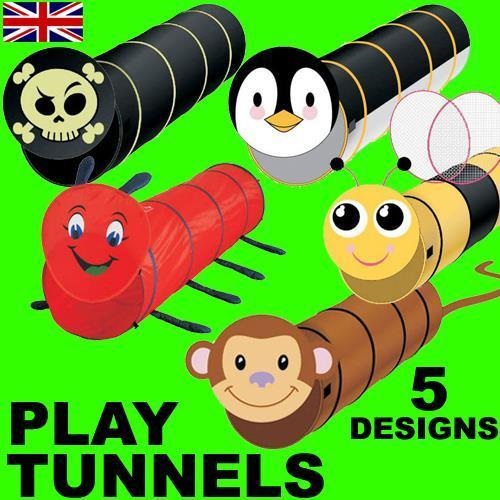 POP UP PLAY LONG TUNNEL FOR CHILDREN / GIRLS / BOYS INDOOR OUTDOOR FUN XMAS TOY