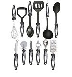 Add a review for: 12 Piece Cooking Utensil Set Stainless Steel Kitchen Gadget Tool Nylon Handles