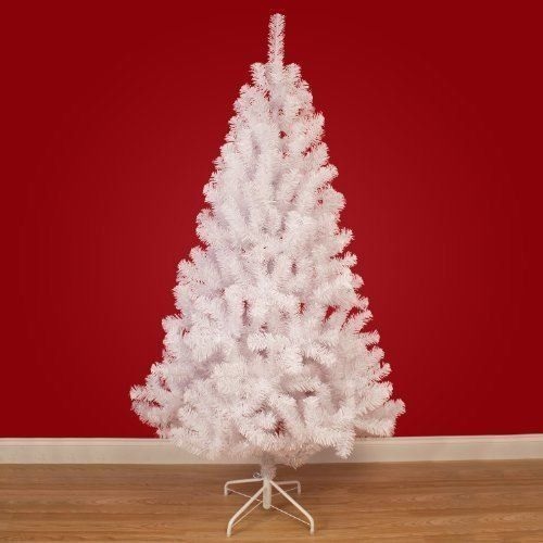 6ft Christmas Tree White Pines Artificial Tree with Metal Stand Decoration Pine
