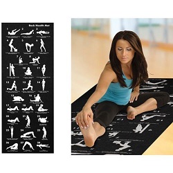 BLACK- 28 Position Yoga Exercise Fitness Mat