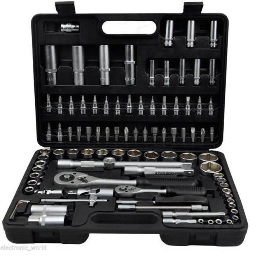 94PC 1/2" & 1/4" SOCKET SET & SCREWDRIVER BIT TORX RATCHET DRIVER CASE TOOL KIT