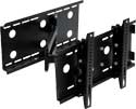 Lorenzo Porsche Triple Cantilever Arm Full Motion Carbon Black Easy Installation Ultra Low Profile Flat Panel LCD TV Wall Mount Bracket with Touch & Tilt System up to 37"