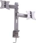 Add a review for: Dual Arm Lorenzo Porsche Silver LCD Desk Mounting System for LCD Monitor Screen & TV up to 37