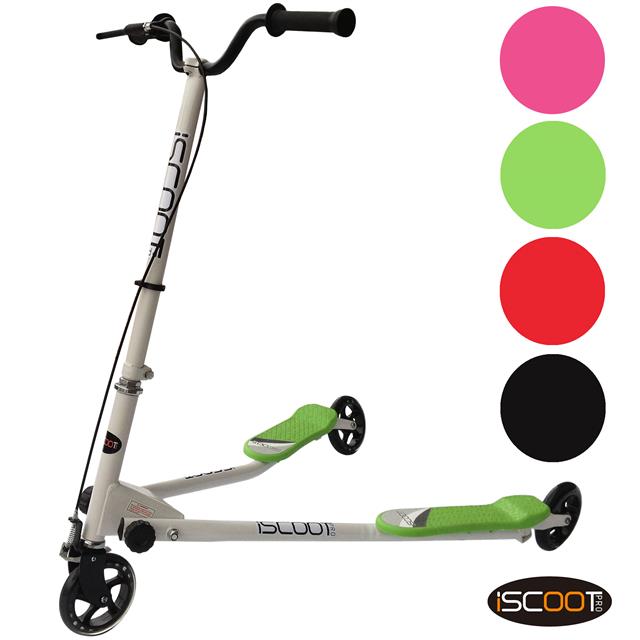 iScoot 3 Wheel Push Scooter Winged Speeder Tri Wheel Drifter Kids Boys Girls