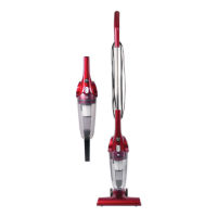 2-in-1 Upright & Handheld Vacuum - Red