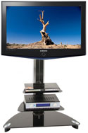 Add a review for: Porsche Designed Triple Layer Black Glass & Aluminium Plasma / LCD AV Mounting System Rack