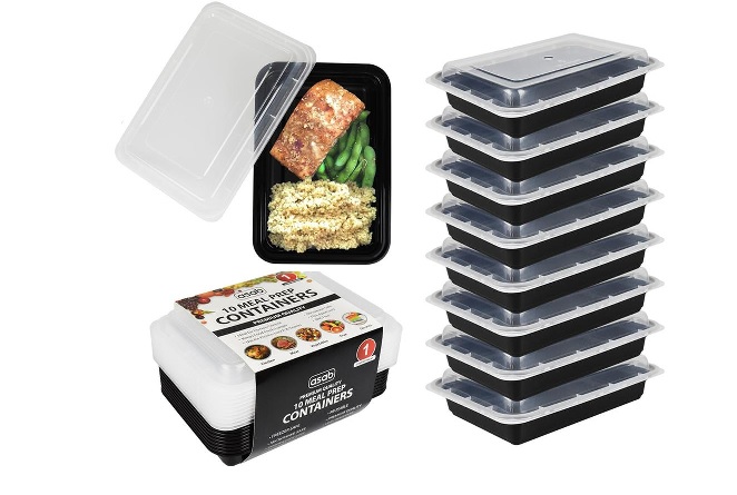 3 Compartment Ten Meal Prep Containers